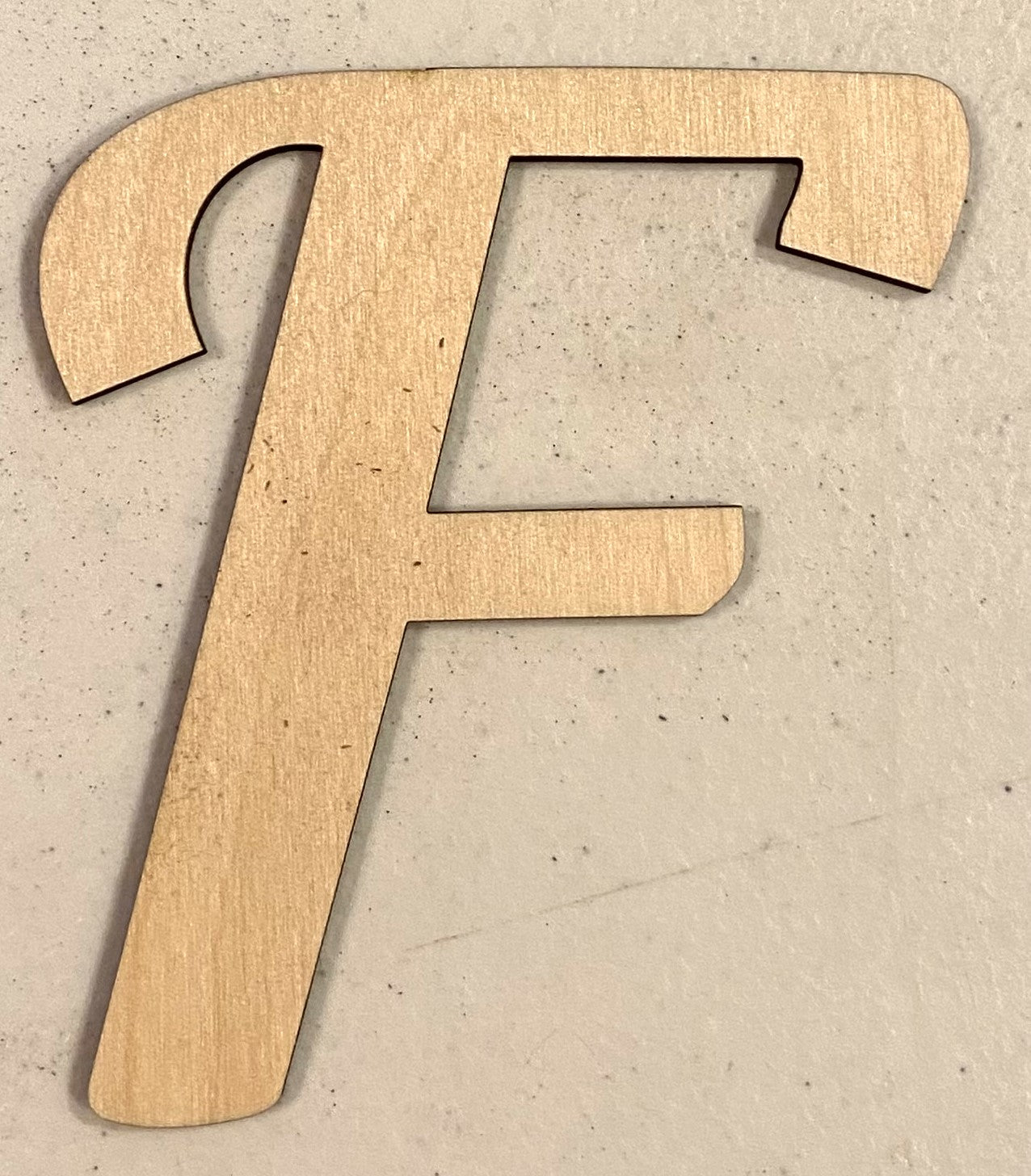 Unfinished 1/8" Plywood Letter - 2" Tall - A-Z - Font #03