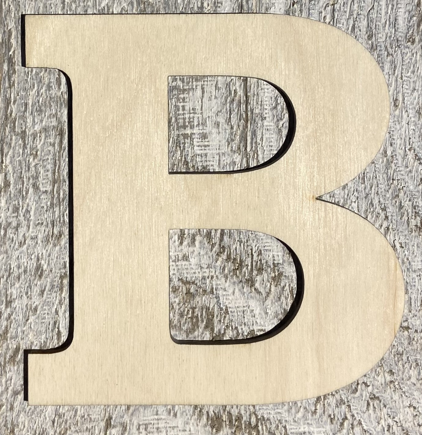 Unfinished 1/4" Plywood Letter B Font #01