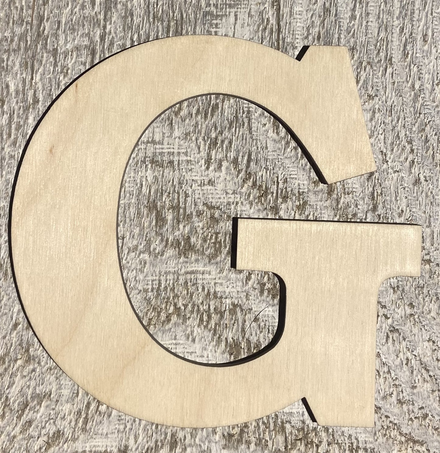 Unfinished 1/4" Plywood Letter G Font #01