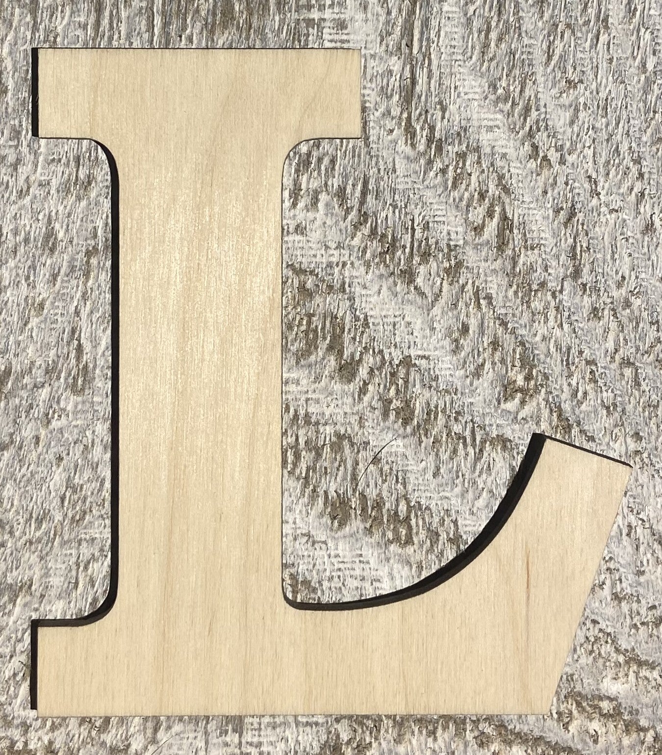 Unfinished 1/4" Plywood Letter - 10" Tall - A-Z - Font #01