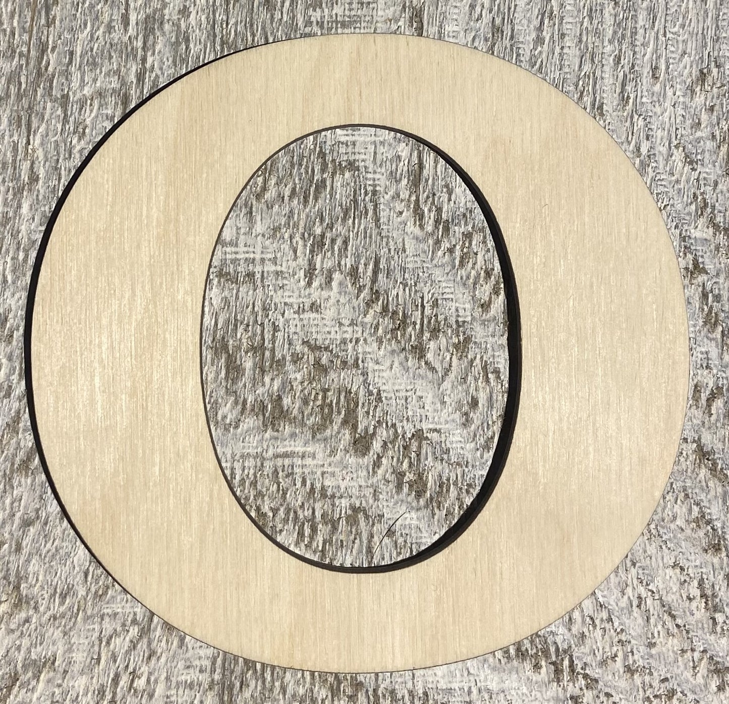 Unfinished 1/4" Plywood Letter O Font #01