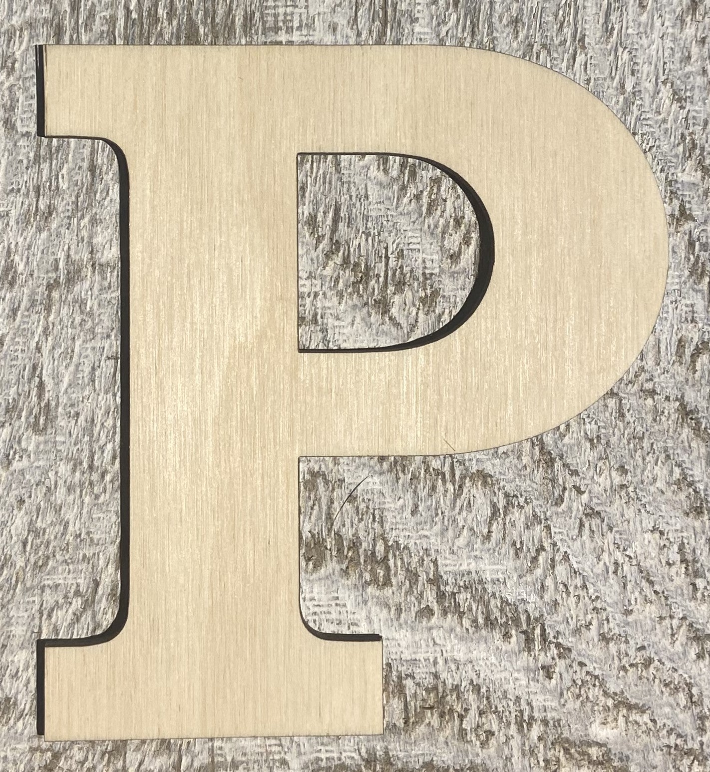 Unfinished 1/4" Plywood Letter P Font #01