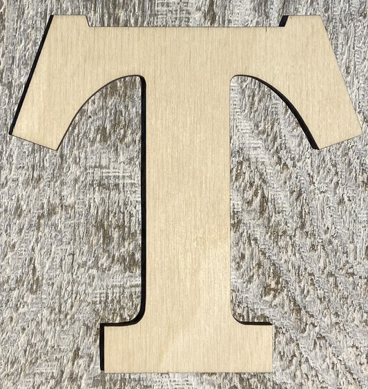 Unfinished 1/4" Plywood Letter T Font #01