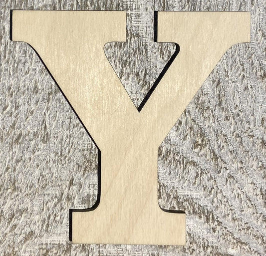 Unfinished 1/4" Plywood Letter Y Font #01