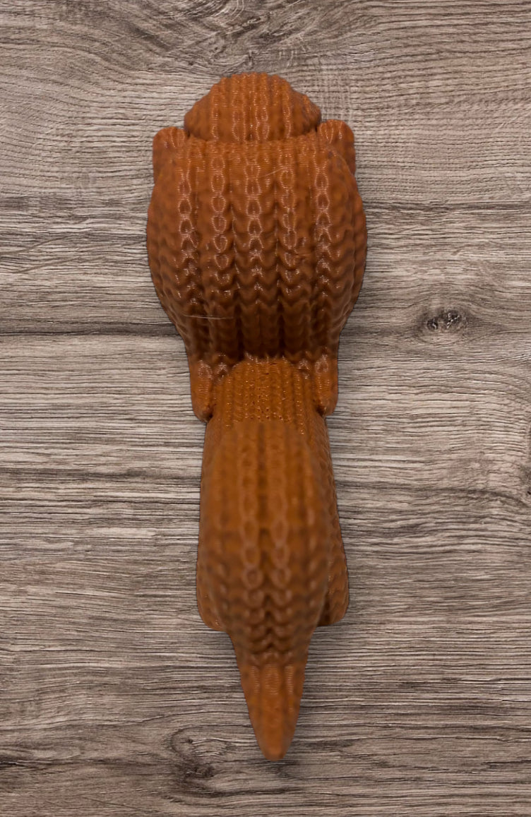 3D printed 4" Knitted Horse Brown / Black