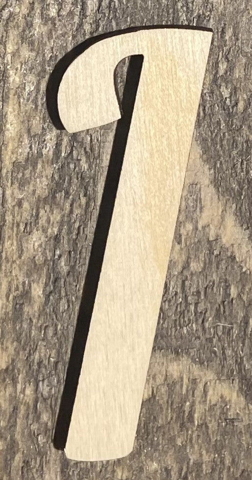 Unfinished 1/8" Plywood Letter - 2" Tall - A-Z - Font #03