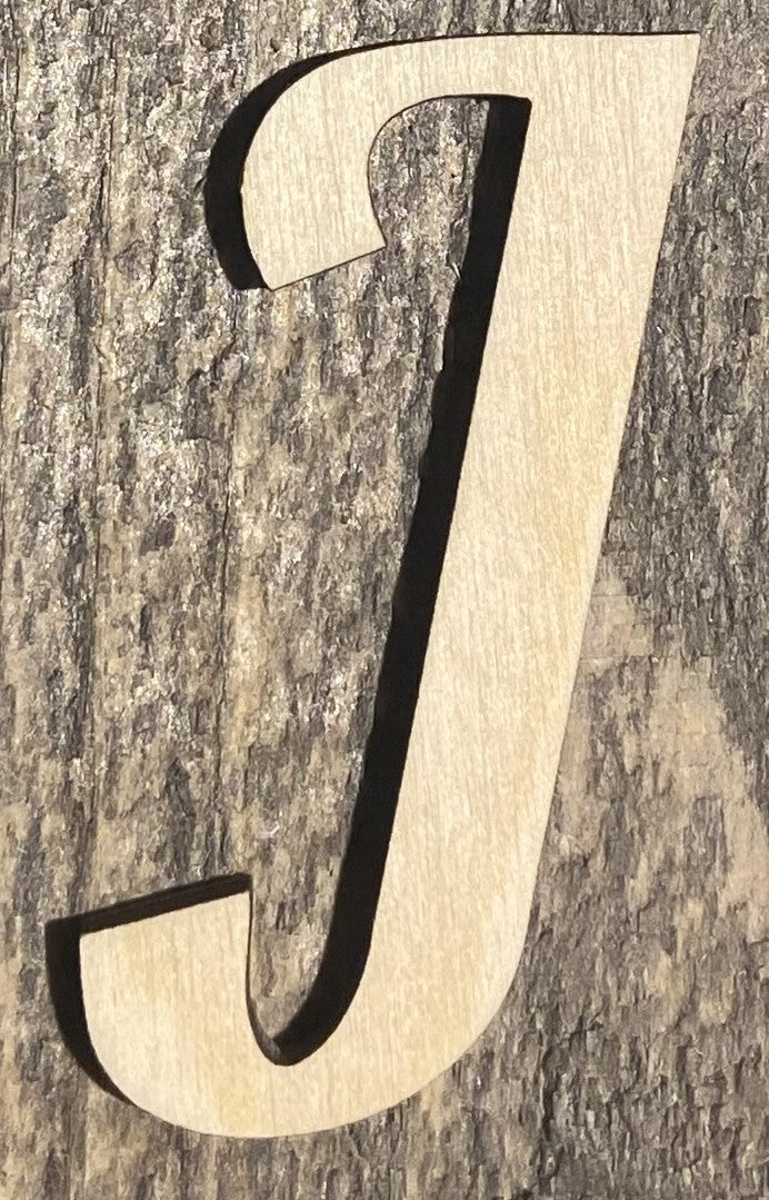 Unfinished 1/8" Plywood Letter - 2" Tall - A-Z - Font #03