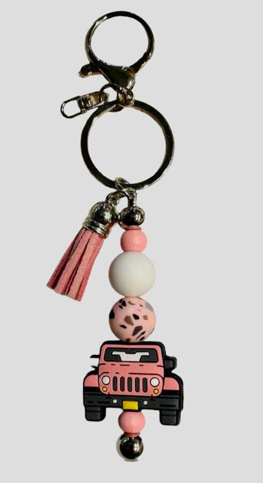 Keychain, Jeep-Pink