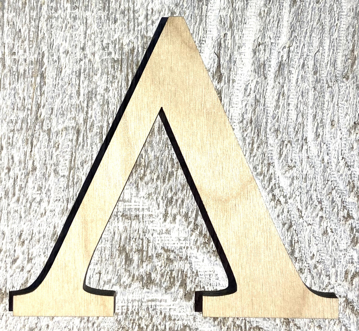 Unfinished 1/8" Plywood Greek Letter - 2" Tall - Font #02