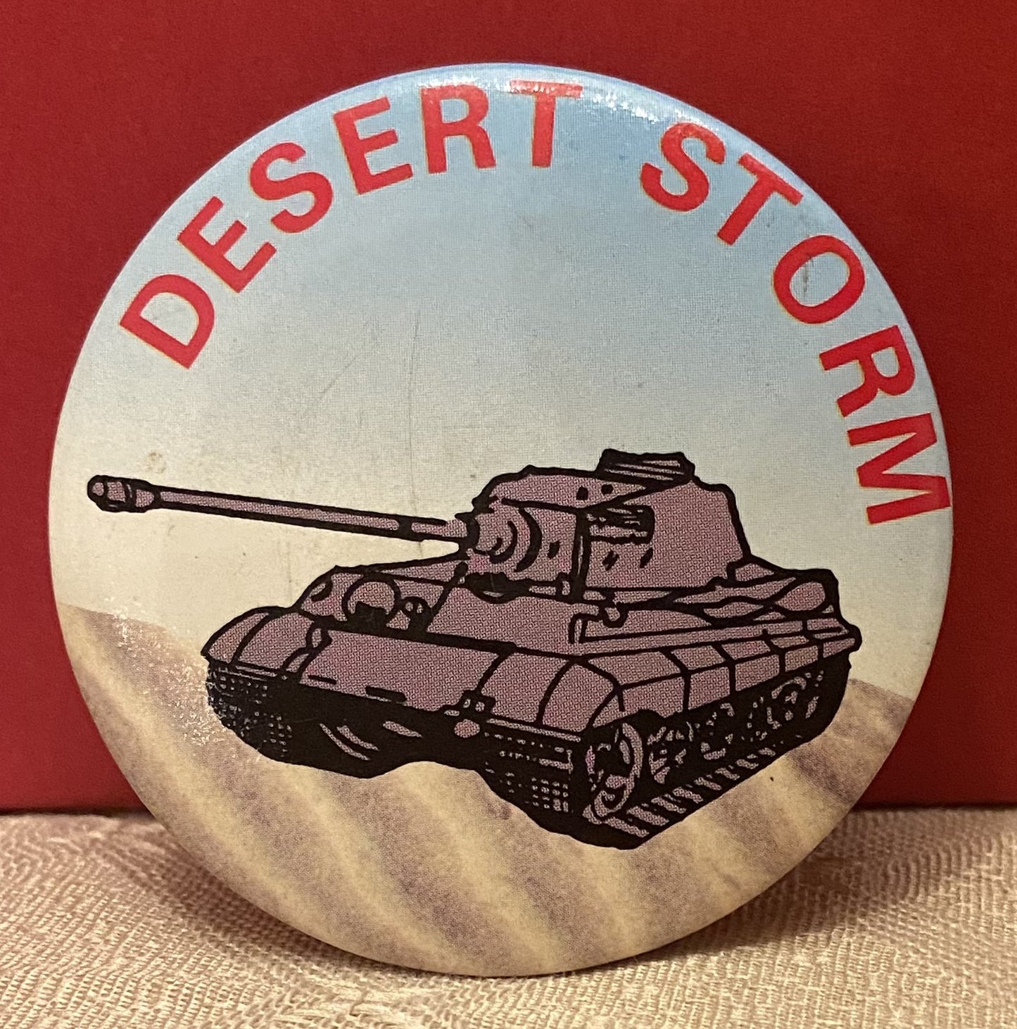 Button - 2.125" x 2.125"  Desert Storm