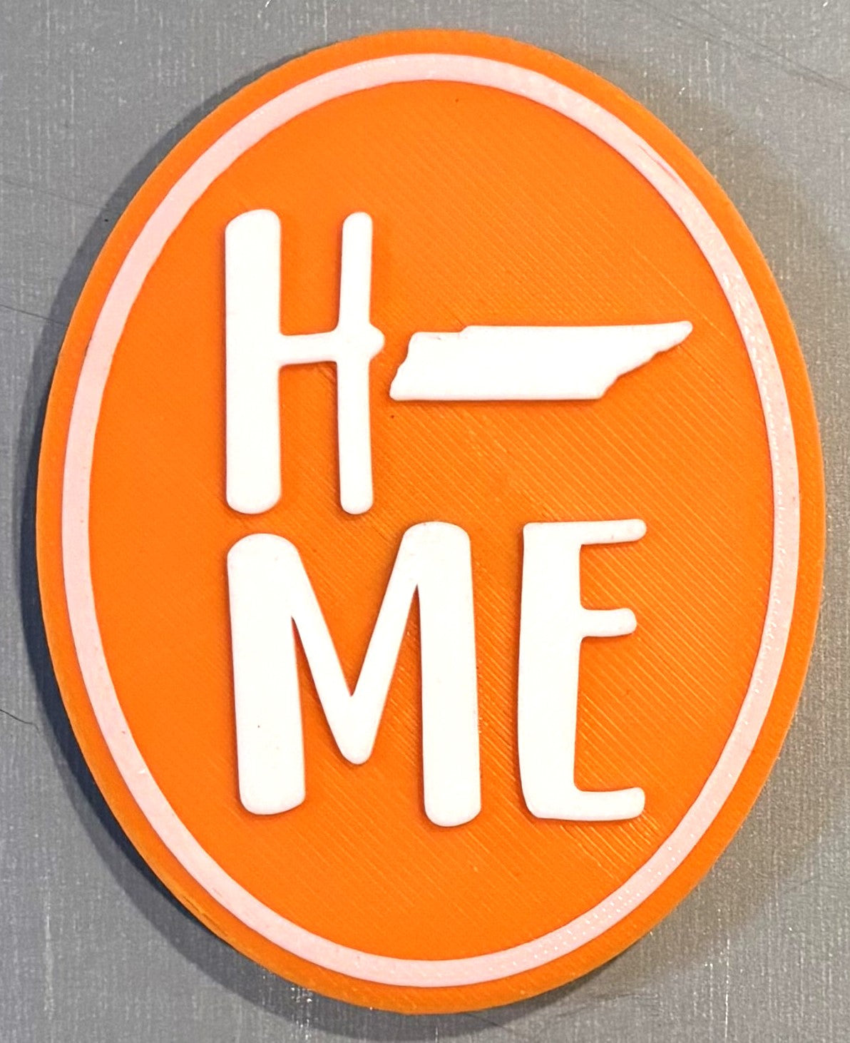 2.9" x 2.4" Magnet - Tennessee Home White over Orange