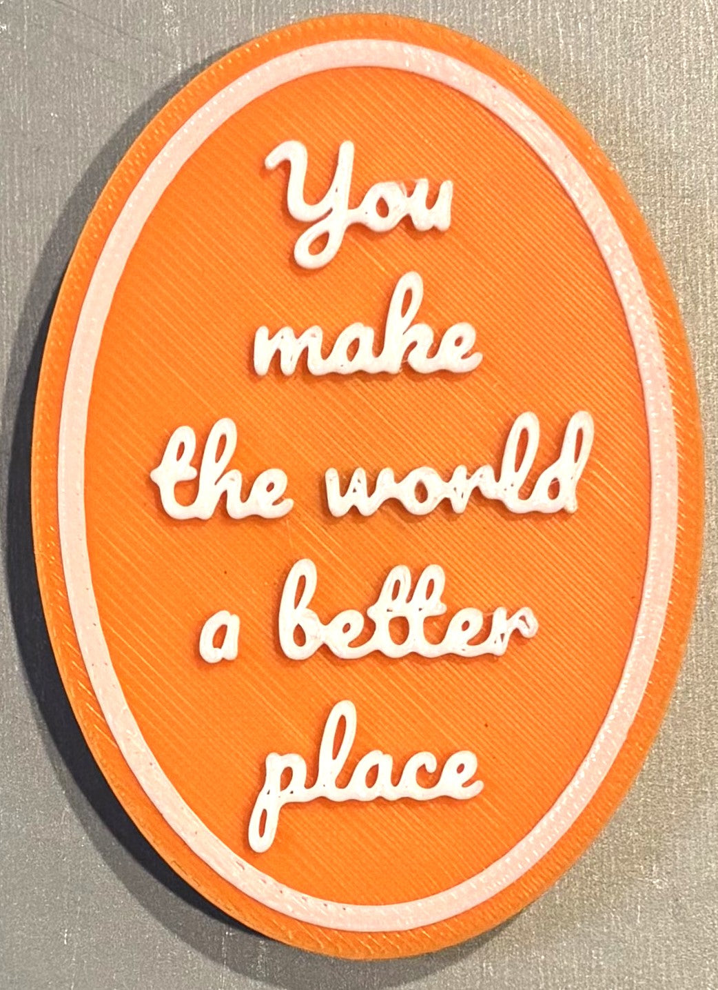 2.7" x 1.9" Magnet - Better Place - White over Orange