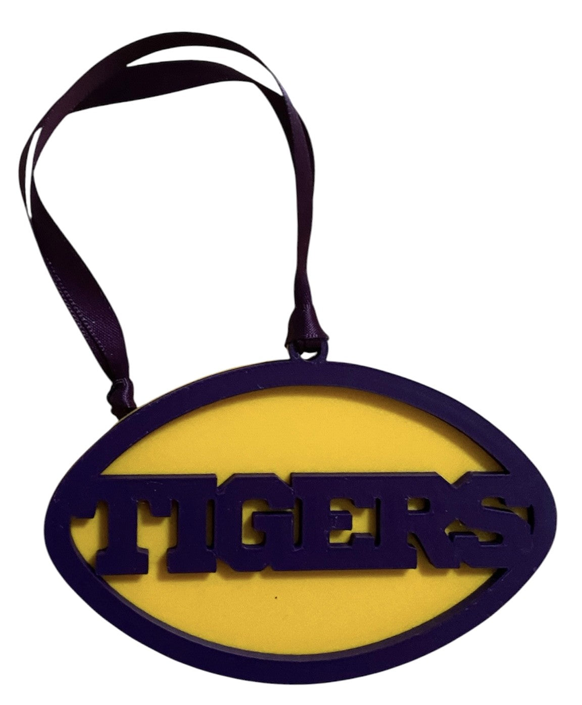 3D Printed 4" Ornament - Tigers - Indigo over Sunflower