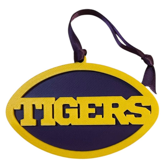 3D Printed 4" Ornament - Tigers - Sunflower over Indigo