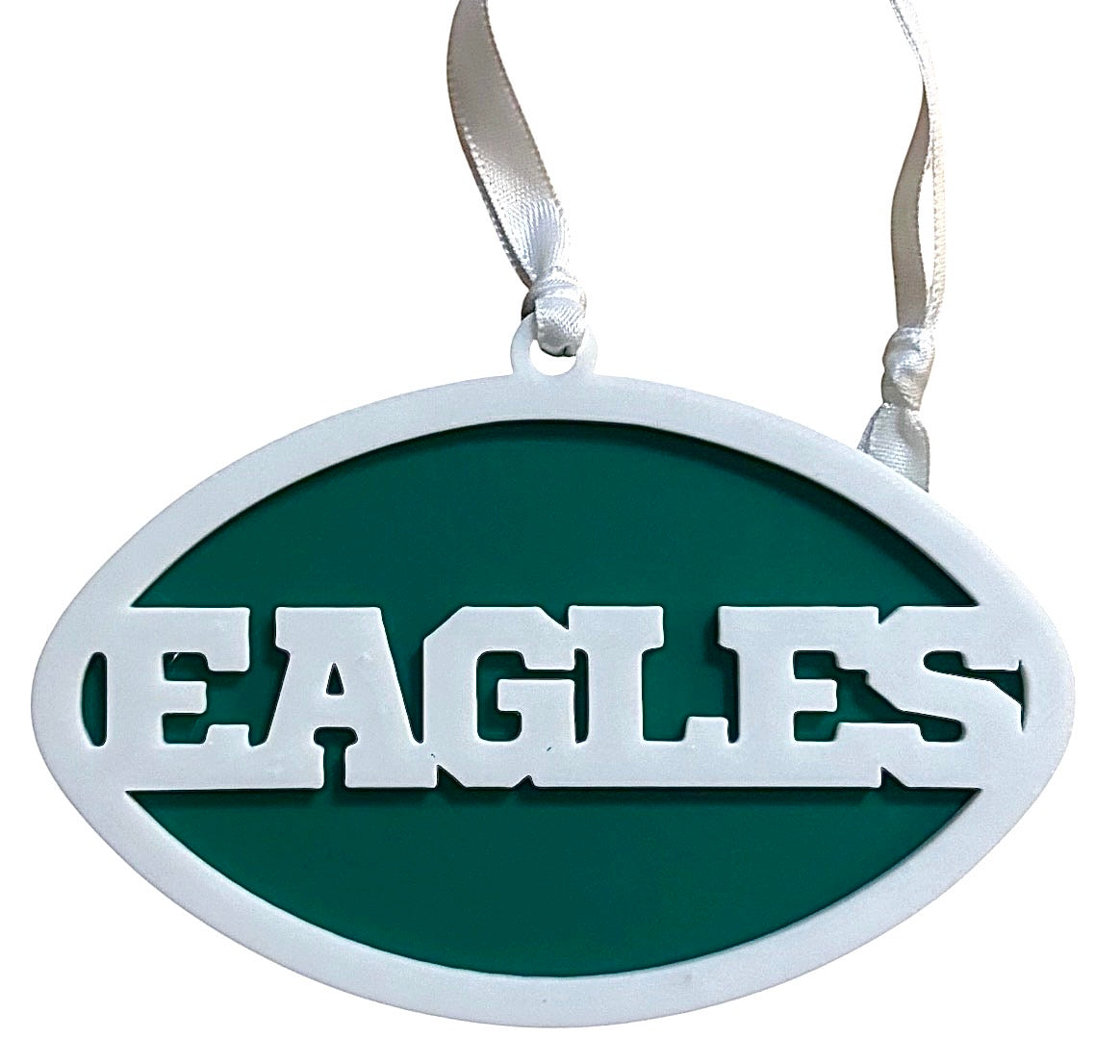 3D Printed 4" Ornament - Eagles - White over Mistletoe