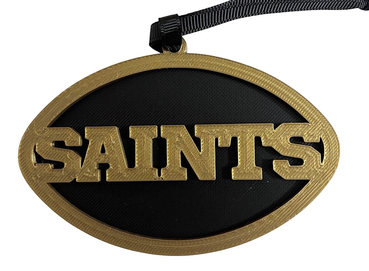 3D Printed 4" Ornament - Saints - Bronze over Black