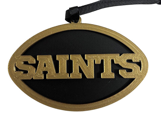 3D Printed 4" Ornament - Saints - Bronze over Black