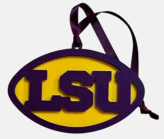 3D Printed 4" Ornament - LSU - Purple over Sunflower