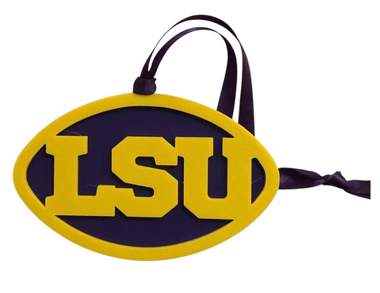 3D Printed 4" Ornament - LSU - Sunflower over Purple
