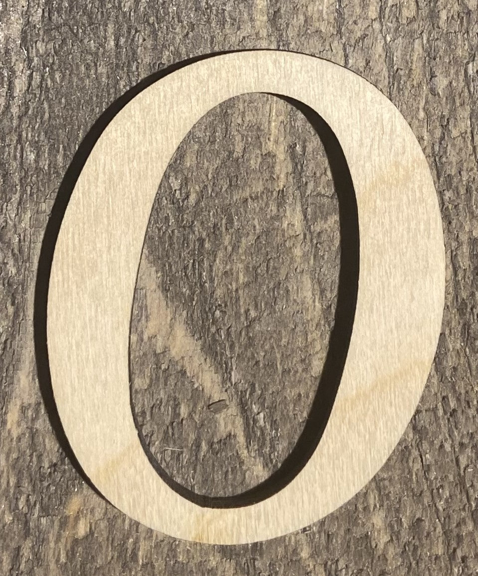 Unfinished 1/8" Plywood Letter - 2" Tall - A-Z - Font #03