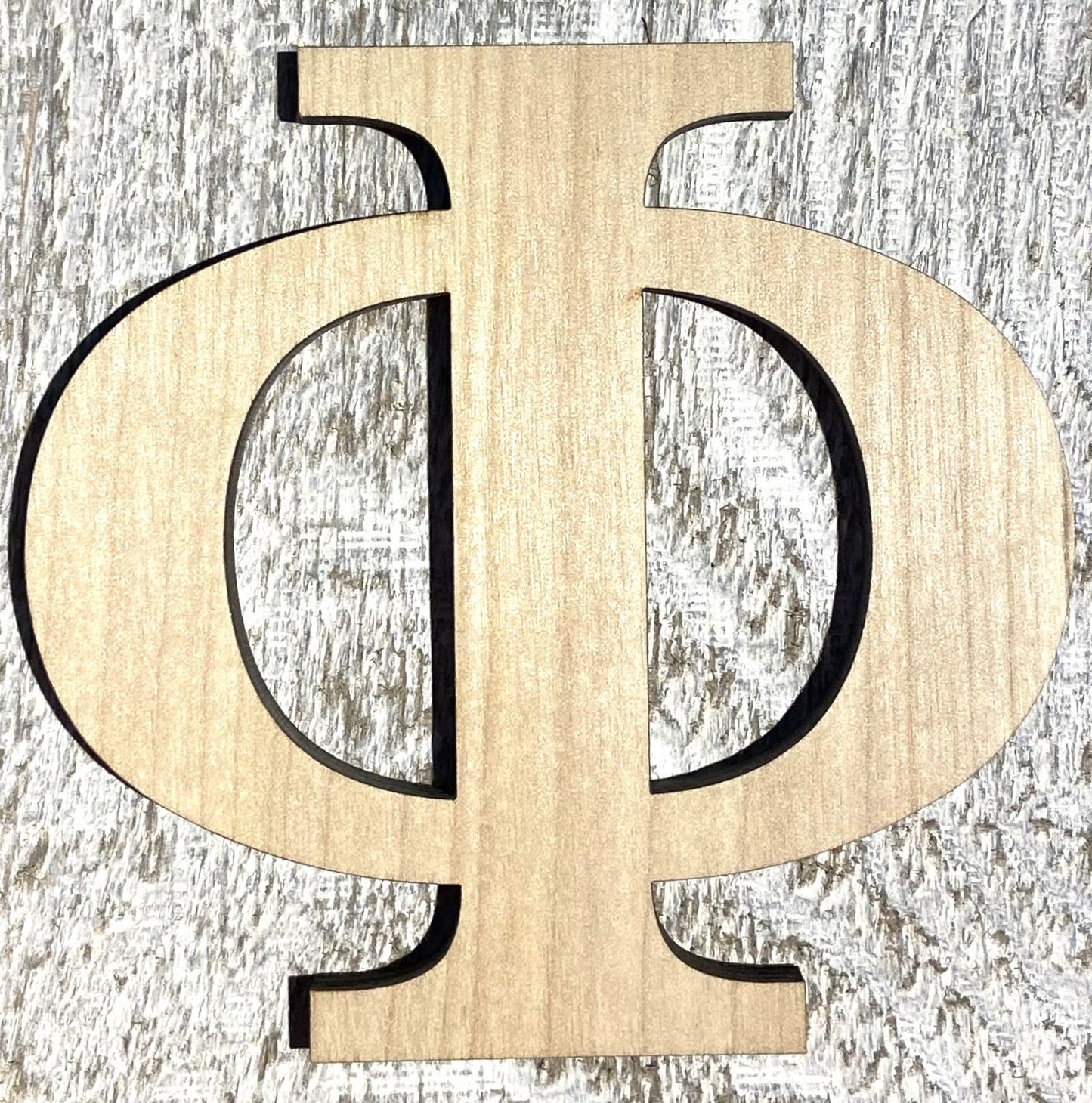 Unfinished 1/8" Plywood Greek Letter - 2" Tall - Font #02
