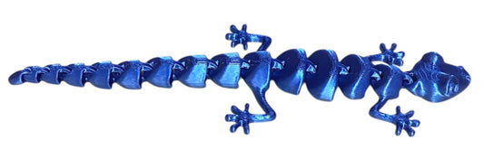 7" Articulated Lizard - Blue Silk