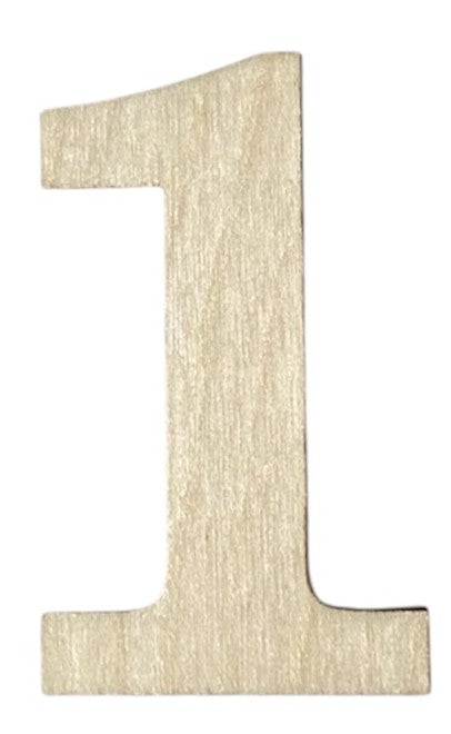 Unfinished 1/8" Plywood Letter / Numbers - 6" Tall - Font #01