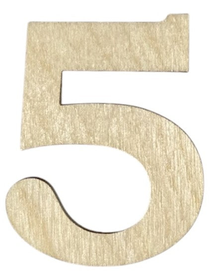 Unfinished 1/8" Plywood Letter / Numbers - 6" Tall - Font #01