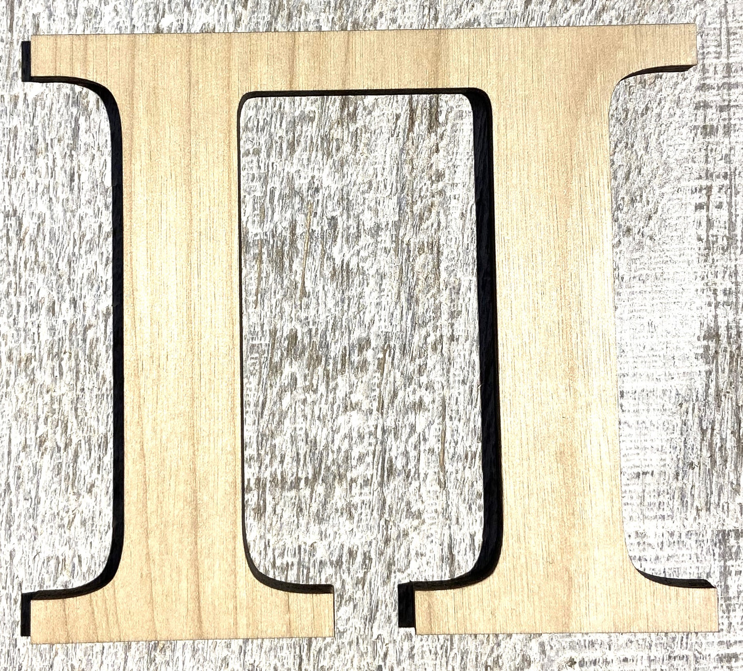 Unfinished 1/8" Plywood Greek Letter - 2" Tall - Font #02