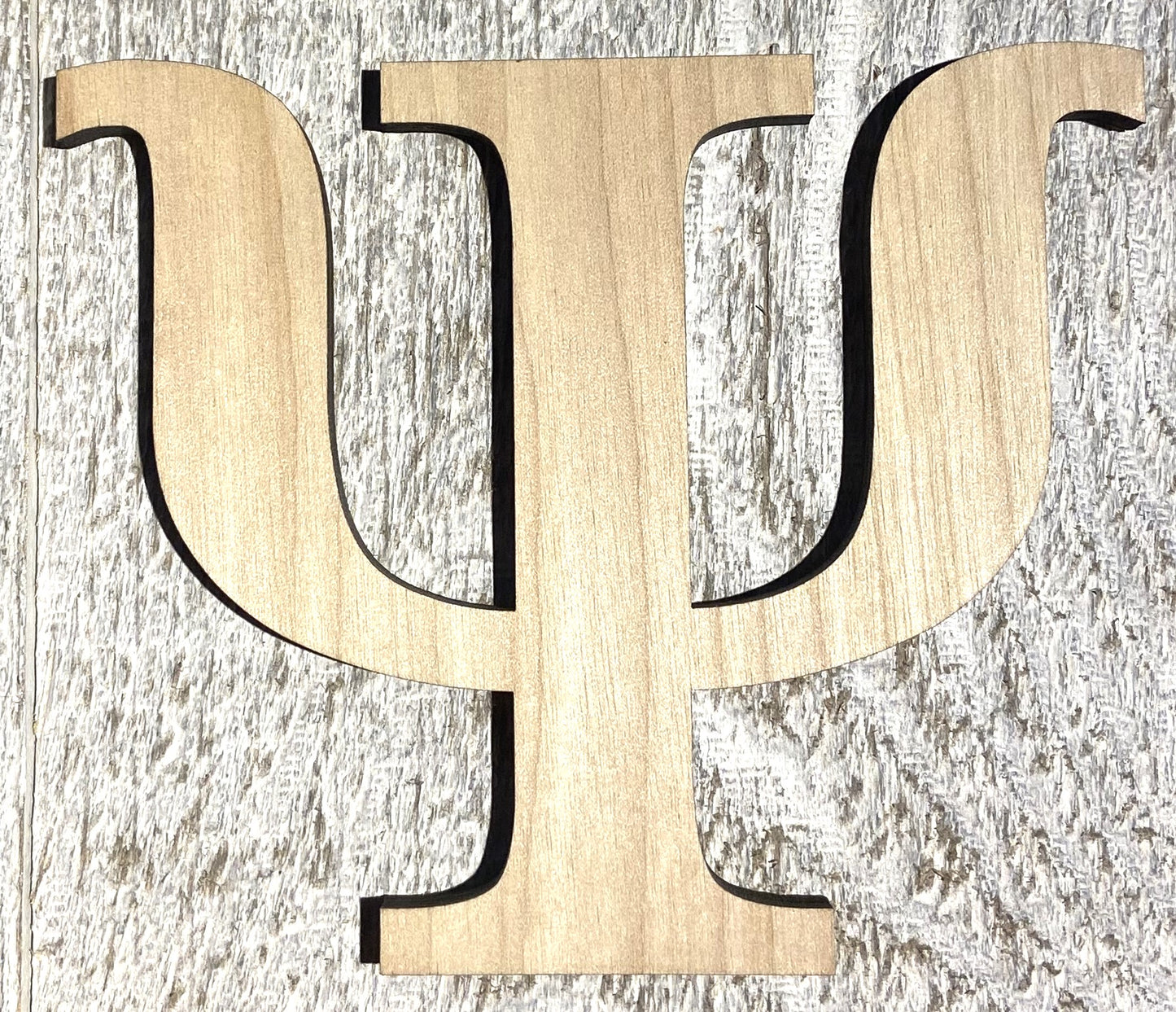 Unfinished 1/8" Plywood Greek Letter - 2" Tall - Font #02