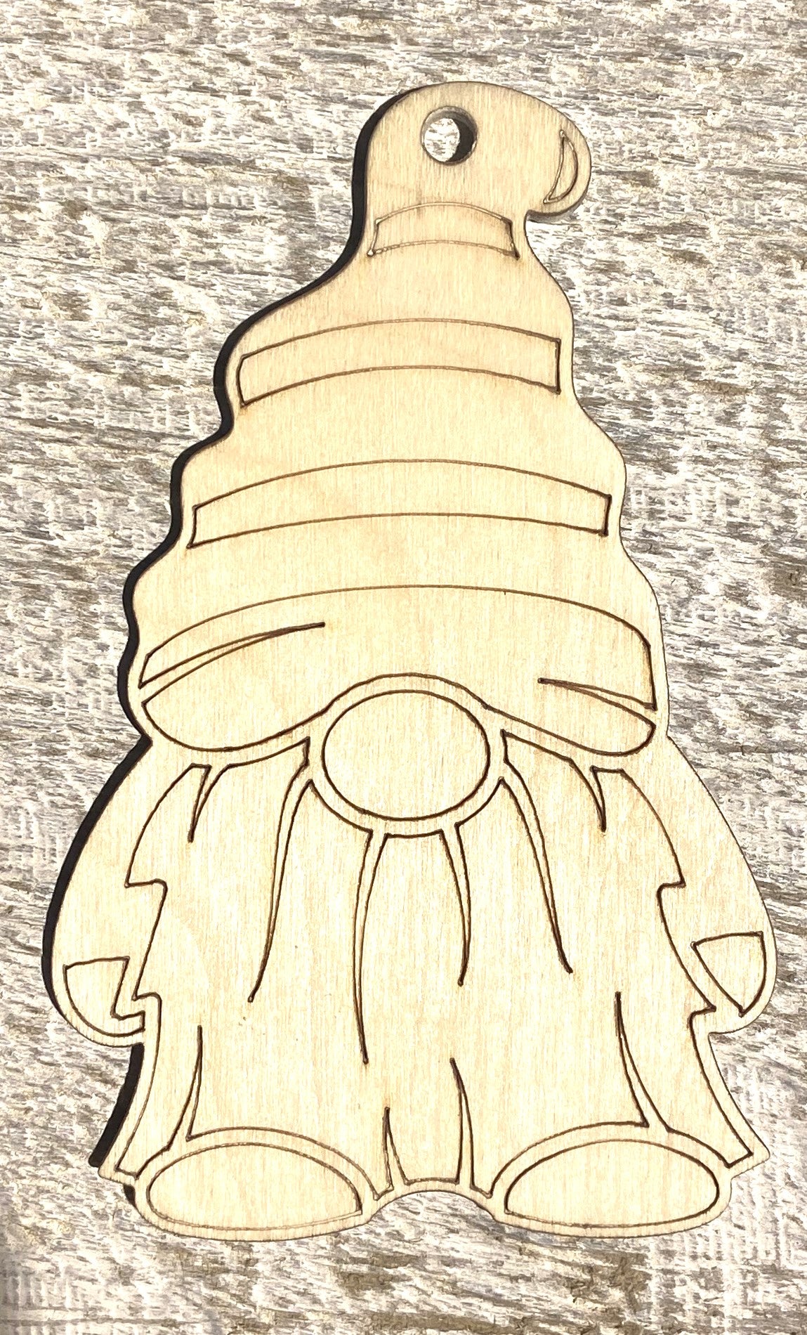 Ready to Paint Ornament - 1/8" Plywood - Gnome - S040