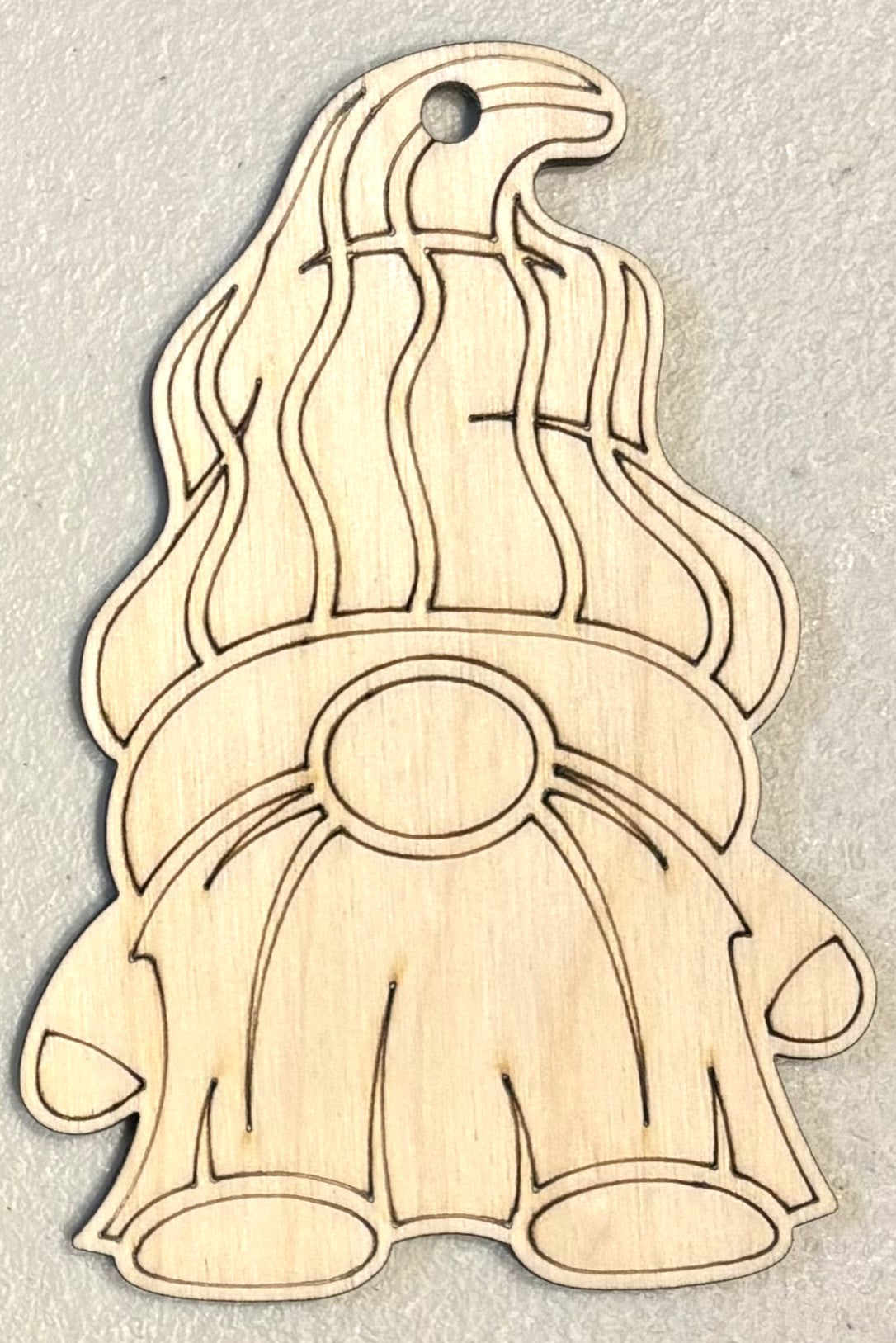 Ready to Paint Ornament - 1/8" Plywood - Gnome - S041