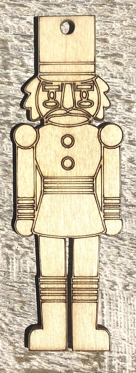 Ready to Paint Ornament - 1/8" Plywood - Nutcracker - S201