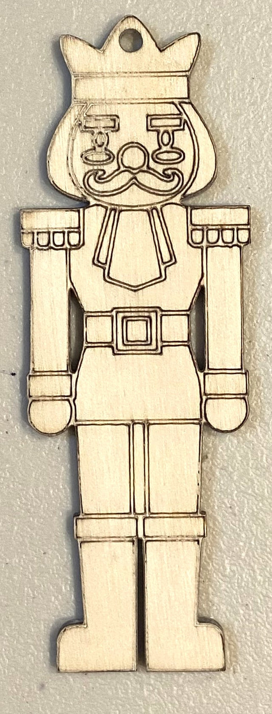 Ready to Paint Ornament - 1/8" Plywood - Nutcracker - S203