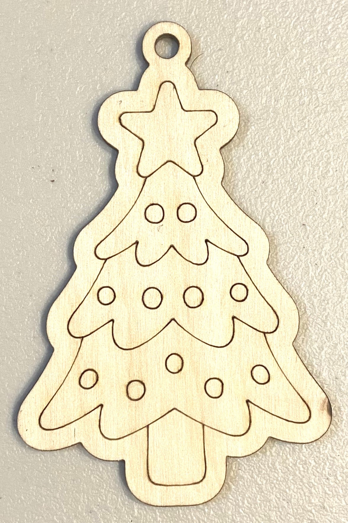 Ready to Paint Ornament - 1/8" Plywood - Christmas Tree - S355