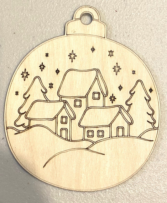 Ready to Paint Ornament - 1/8" Plywood - Ornament - S358