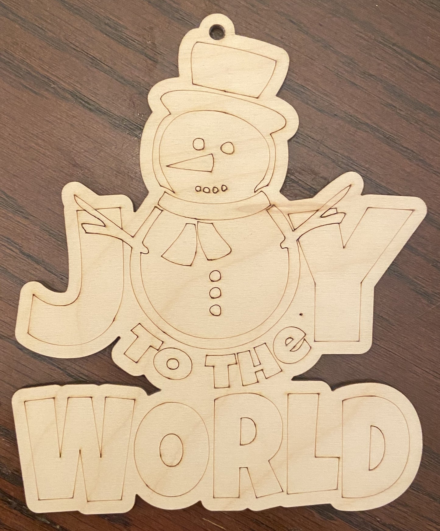 Ready to Paint Ornament - 1/8" Plywood - Joy To The World - S406