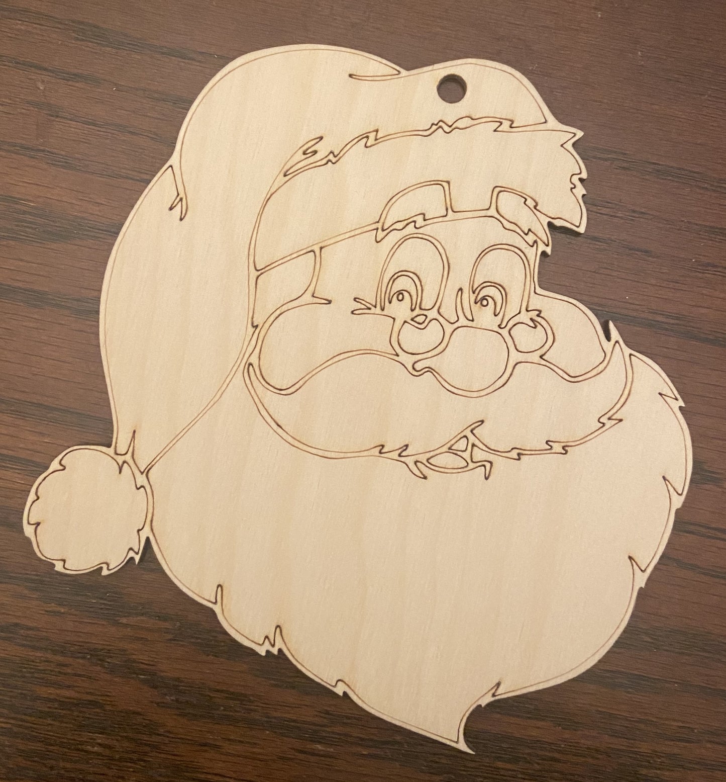 Ready to Paint Ornament - 1/8" Plywood - Santa - S410