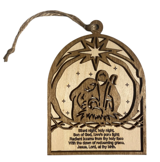 Silent Night Ornament 4 x 5-1/4"
