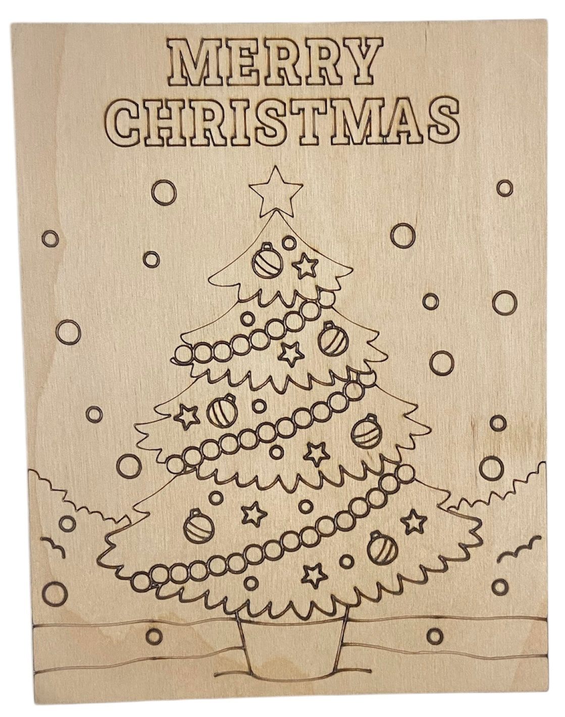 Ready to Paint Plywood Coloring Boards - Merry Christmas - S520