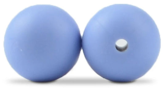 15mm Round Silicone Beads 5/pack - Serenity - SB022