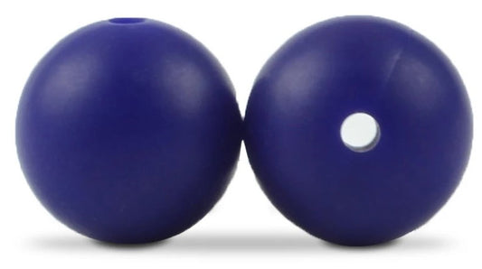 15mm Round Silicone Beads 5/pack - Navy - SB027