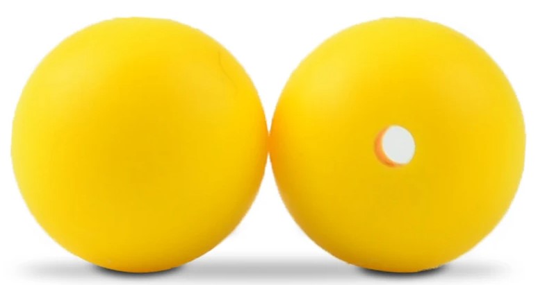 15mm Round Silicone Beads 5/pack - Yellow - SB032