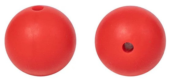 15mm Round Silicone Beads 5/pack - Scarlet - SB100