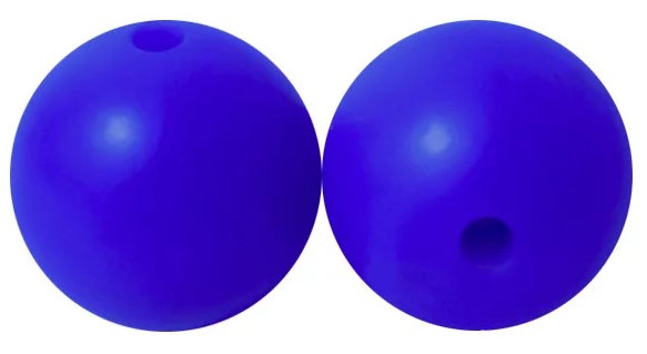 15mm Round Silicone Beads 5/pack - Sapphire- SB102