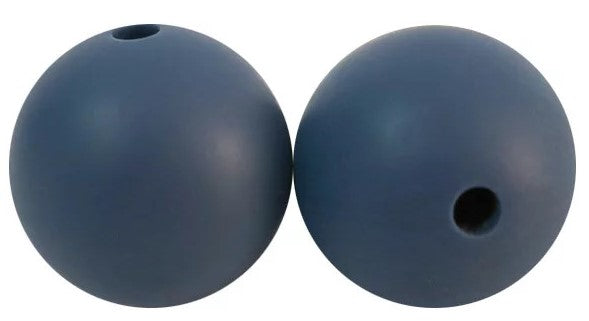 15mm Round Silicone Beads 5/pack - Navy Blue - SB103