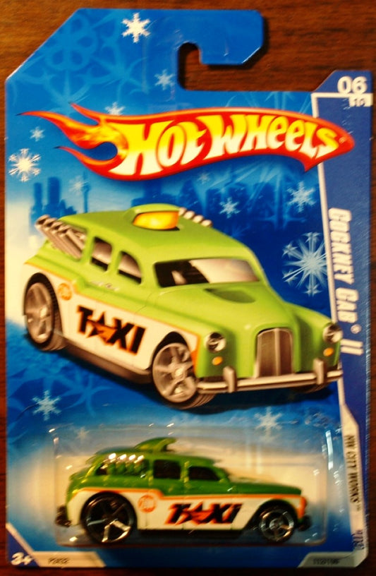 2009 Hot Wheels Snowflake #112 Cockney Cab II GREEN