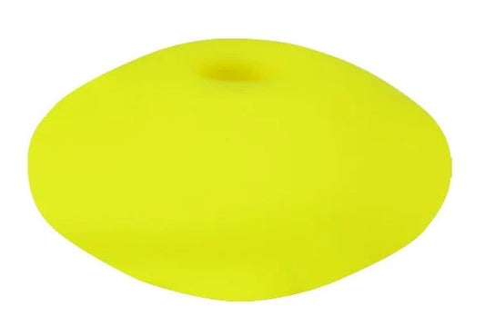 12mm Silicone Lentil Beads 10/pack - Bright Yellow - SLB006