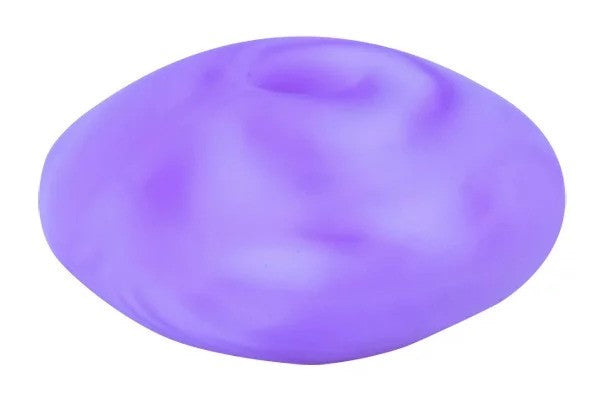 12mm Silicone Lentil Beads 10/pack - Purple/White - SLB011