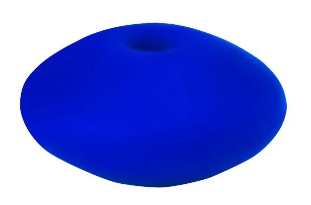 12mm Silicone Lentil Beads 10/pack - Sapphire - SLB013